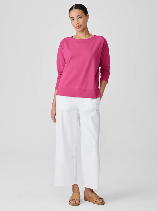 Pima Cotton Stretch Jersey Bateau Neck Top