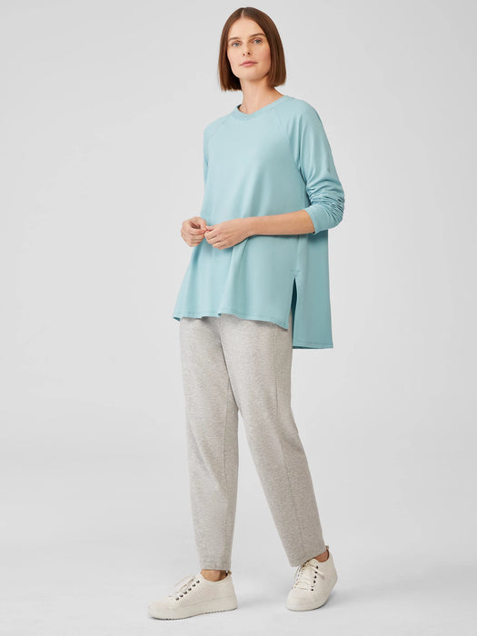 Cozy Brushed Terry Hug Raglan-Sleeve Top