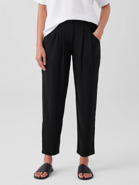 Silk Georgette Crepe Carrot Pant