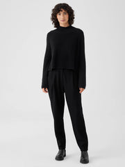 Boiled Wool Jersey Carrot Pant