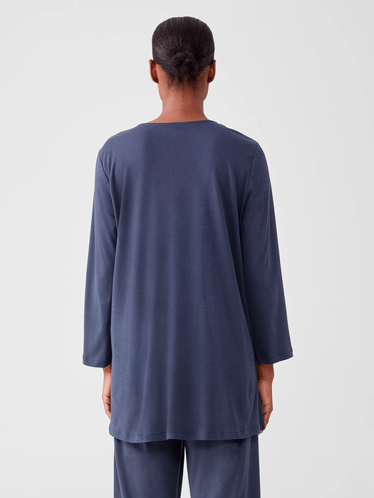Cozy Organic Cotton Interlock U-Neck Top