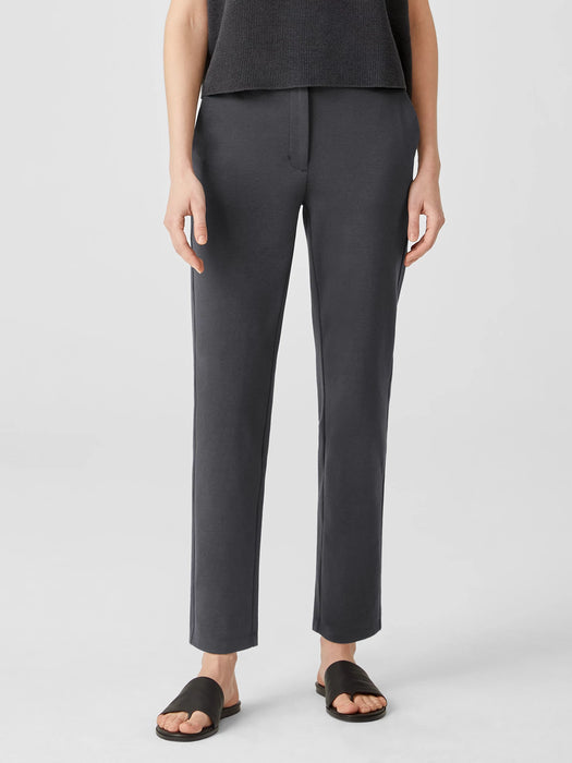 Cotton Ponte Slim Pant