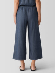 Airy Organic Cotton Twill Wide-Leg Pant