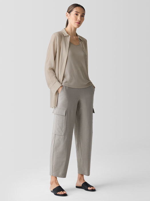 Stretch Silk Jersey&nbsp;Scoop Neck Tank