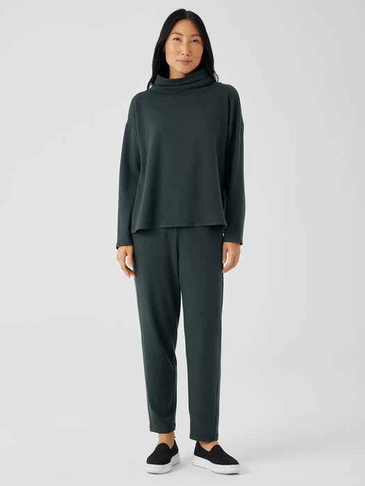 Cozy Brushed Terry Hug Funnel Neck Top