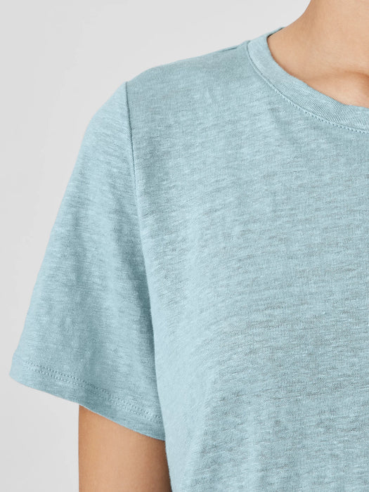 Organic Linen Jersey Crew Neck Tee