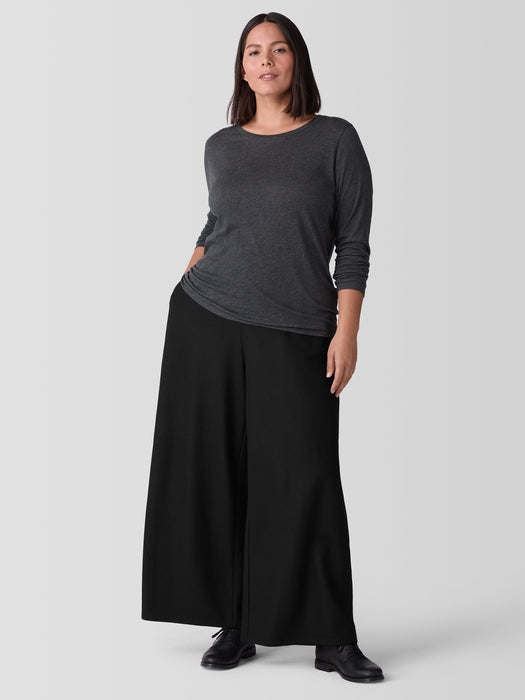 Sheer Knit Long-Sleeve Tee