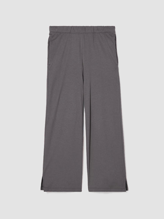 Cozy Organic Cotton Interlock Wide-Leg Pant