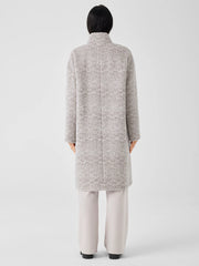 Alpaca Jacquard Stand Collar Coat