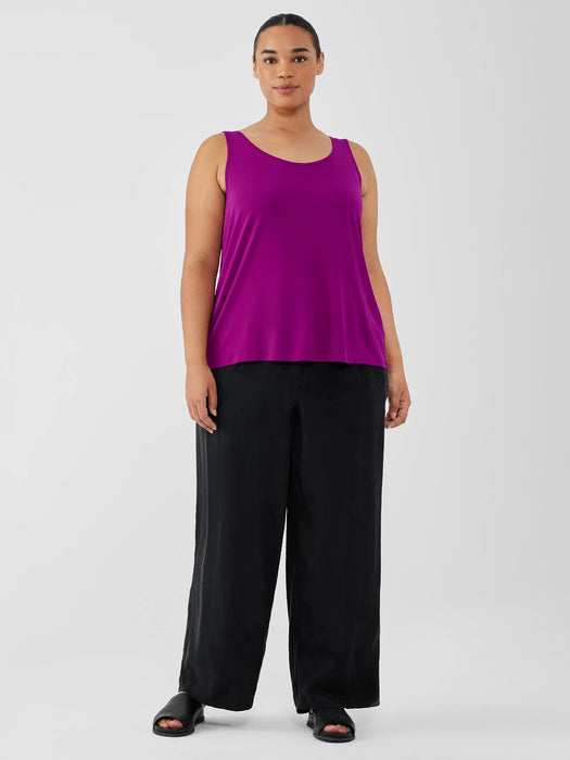 Stretch Silk Jersey&nbsp;Scoop Neck Tank