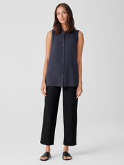 Washable Stretch Crepe Straight Pant