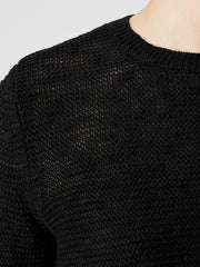 Organic Cotton Linen Slub Crew Neck Top