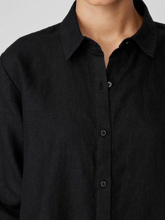 Organic Handkerchief Linen Classic Collar Shirt
