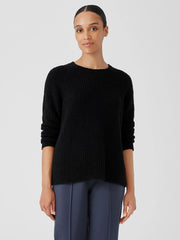 Cotton Fluff Crew Neck Long Top
