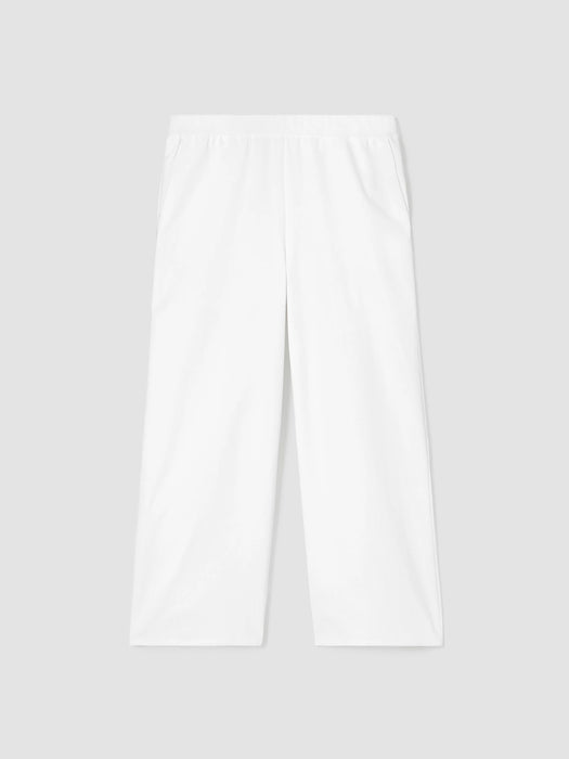 Cotton Blend Ponte Wide-Leg Pant