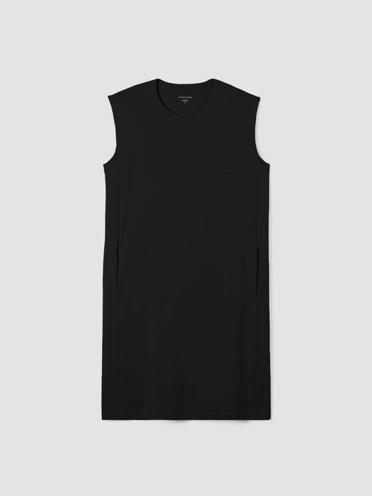 Pima Cotton Stretch Jersey Round Neck Dress