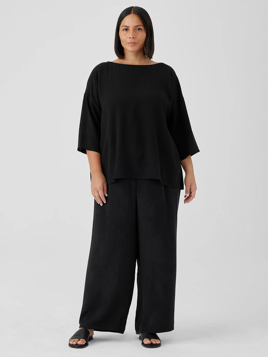 Sandwashed Twill Wide Trouser Pant