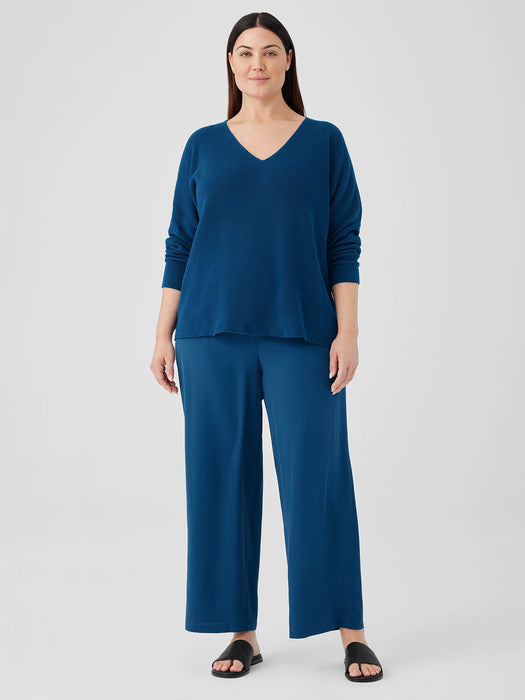 Peruvian Organic Cotton Crepe V-Neck Top