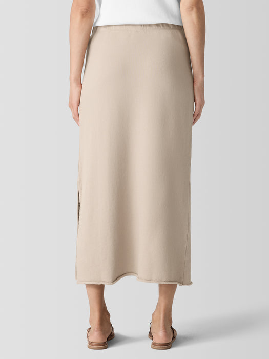 Lightweight Organic Cotton French Terry A-Line Skirt