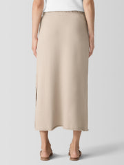 Lightweight Organic Cotton French Terry A-Line Skirt