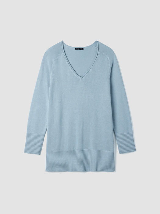Peruvian Cotton Blend V-Neck Top