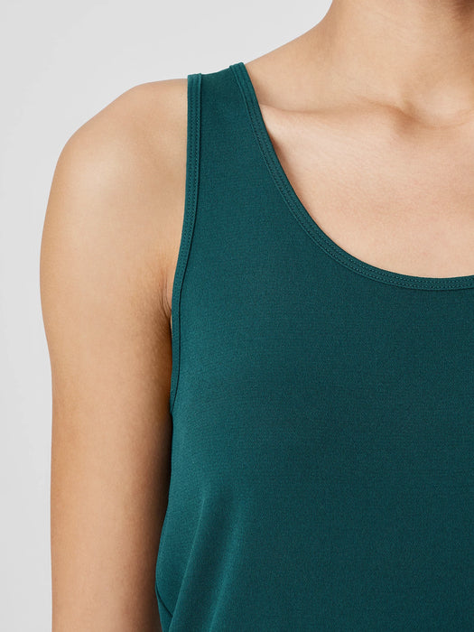 Stretch Silk Jersey&nbsp;Scoop Neck Tank