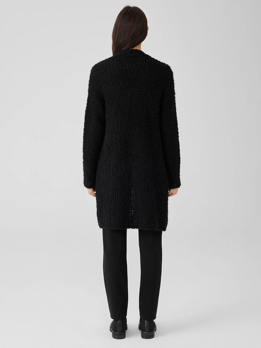Peruvian Alpaca Loop High Collar Cardigan