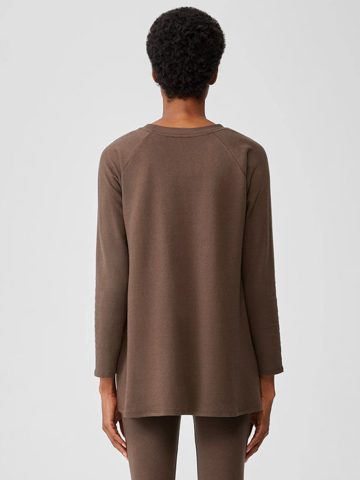 Cozy Brushed Terry Hug Raglan-Sleeve Top