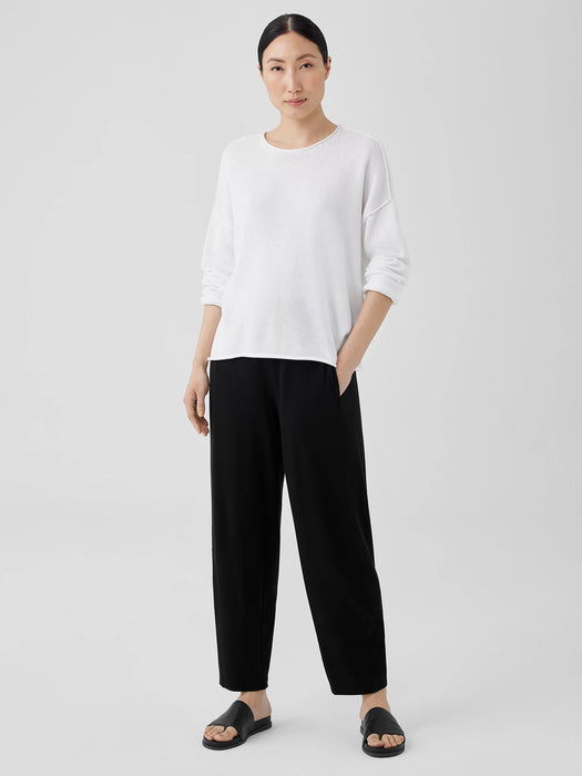 Peruvian Cotton Blend Crew Neck Top