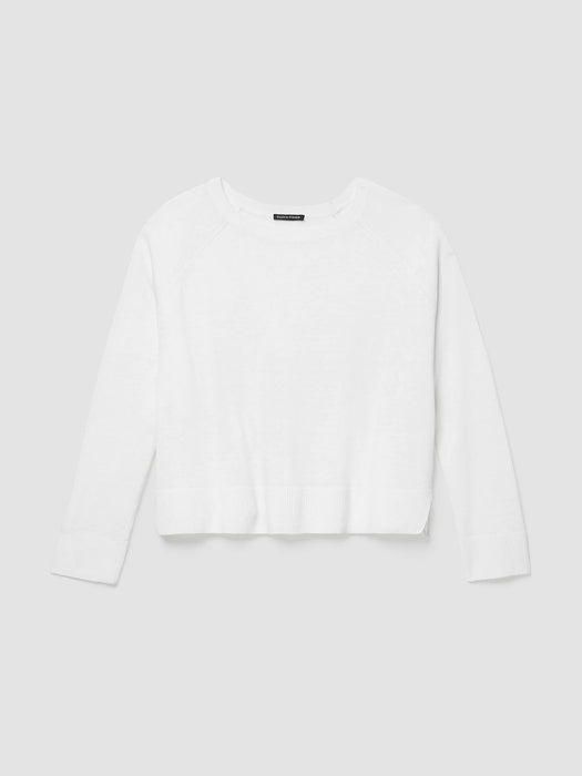 Organic Linen Cotton Raglan-Sleeve Top