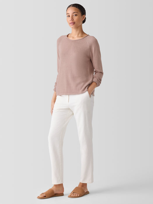 Peruvian Cotton Blend Crew Neck Top
