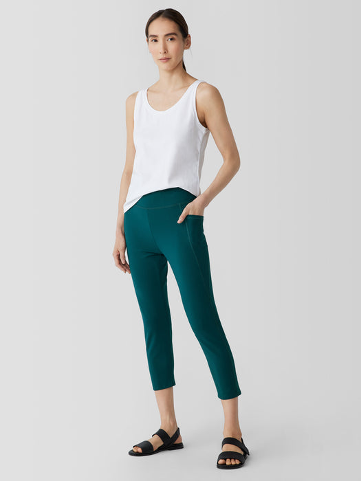 Pima Cotton Stretch Jersey Capri&nbsp;Leggings