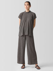 Woven Pliss&eacute; Wide-Leg Pant