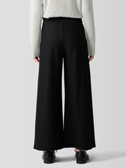Felted Wool Jersey Wide-Leg Pant in Regenerative Wool