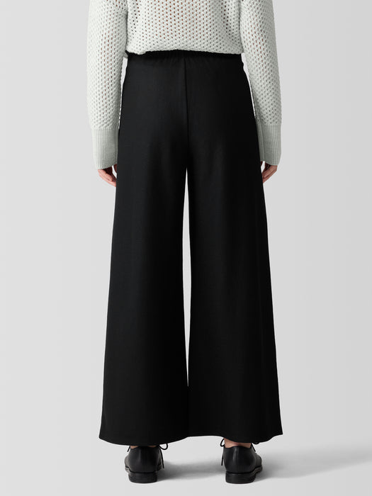 Felted Wool Jersey Wide-Leg Pant in Regenerative Wool