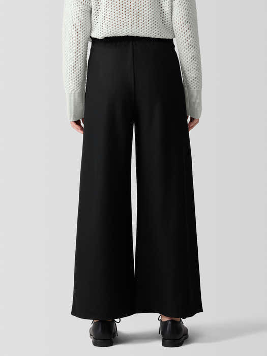 Felted Wool Jersey Wide-Leg Pant in Regenerative Wool