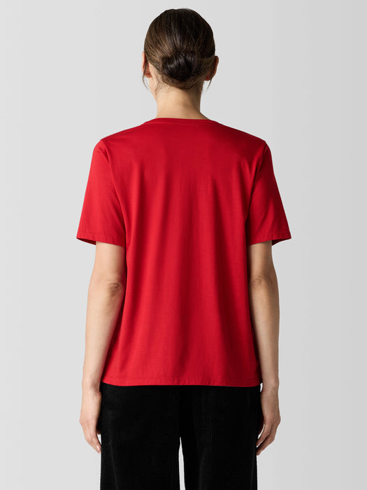 Organic Pima Cotton Jersey&nbsp;Round Neck Tee