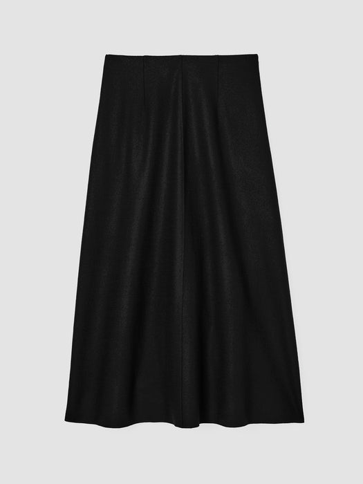 Felted Wool Jersey A-Line Skirt in Regenerative Wool