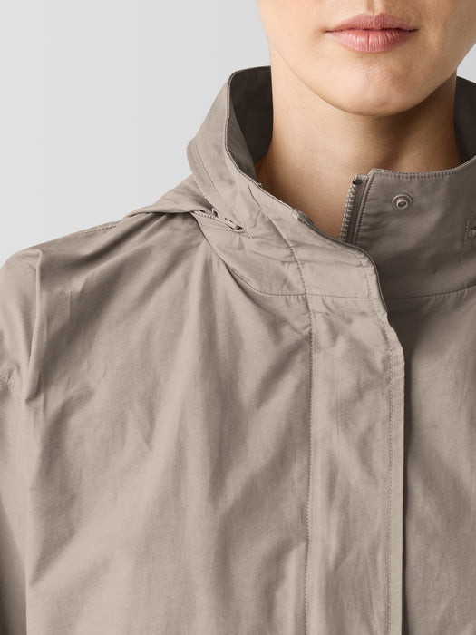 Light Cotton Nylon Stand Collar Jacket