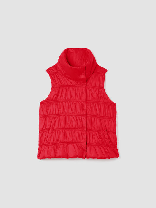 Eggshell Recycled Nylon Stand Collar Vest
