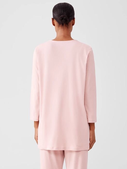 Cozy Organic Cotton Interlock U-Neck Top
