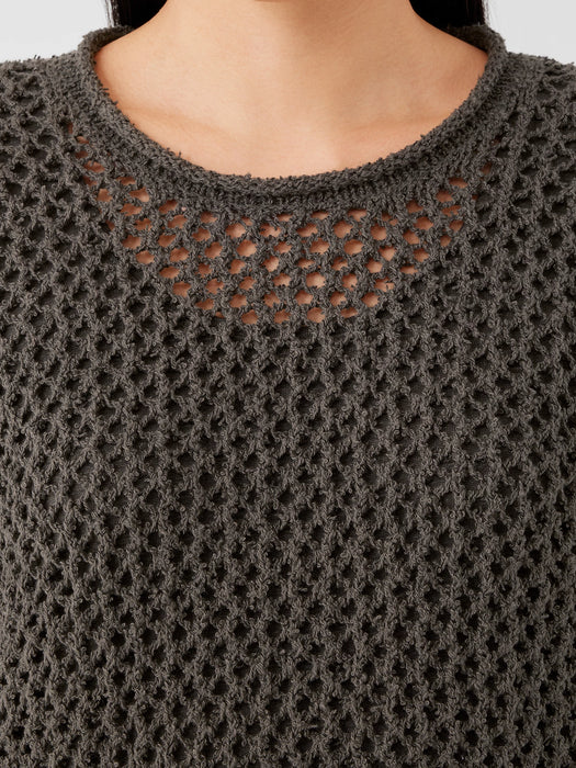 Peruvian Organic Cotton Boucle Crew Neck Top