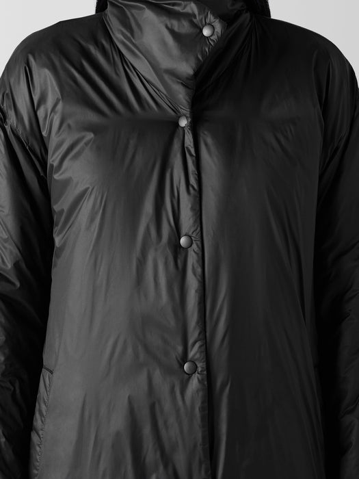 Eggshell Recycled Nylon Long Coat