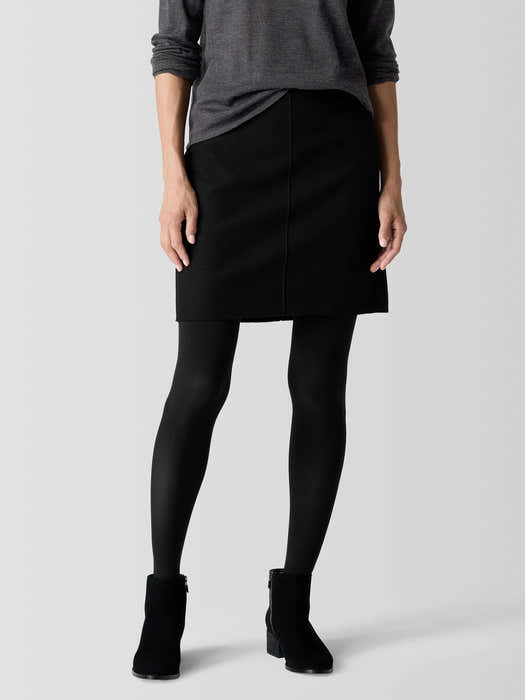 Felted Wool Jersey Mini Skirt in Regenerative Wool