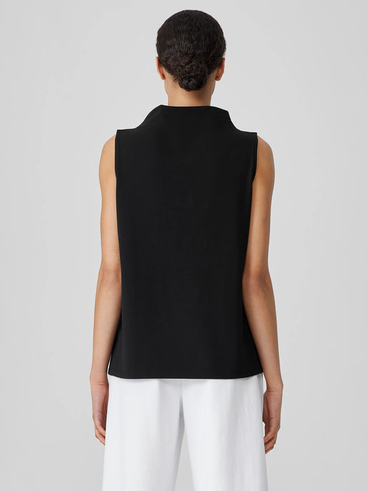 Pima Cotton Stretch Jersey Funnel Neck Tank