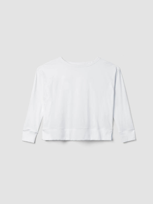 Pima Cotton Stretch Jersey Bateau Neck Top