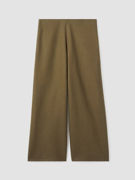 Boiled Wool Jersey Wide-Leg Pant