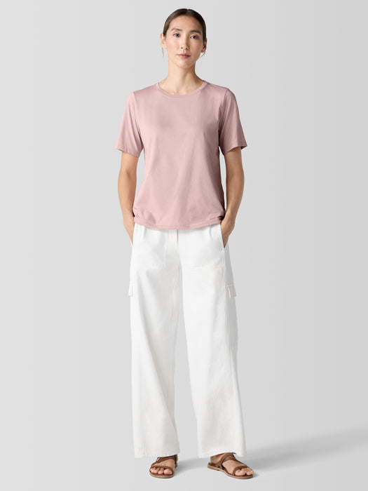 Organic Pima Cotton Jersey&nbsp;Round Neck Tee