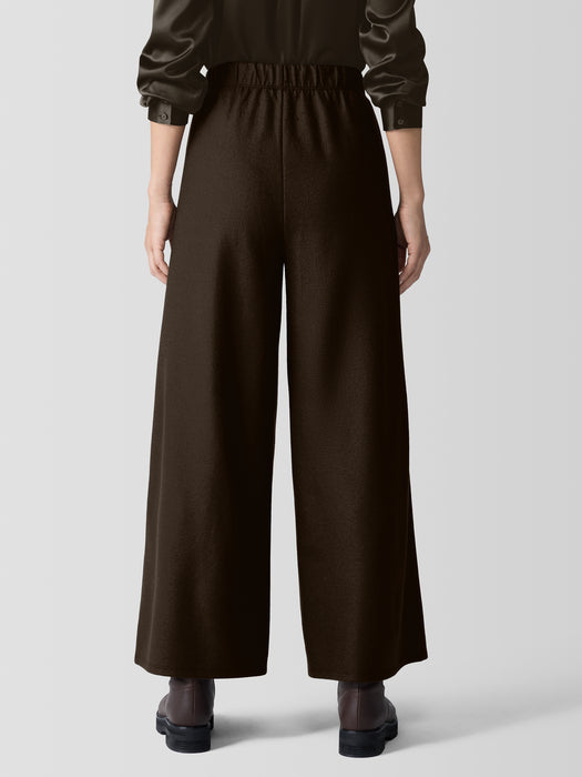 Felted Wool Jersey Wide-Leg Pant in Regenerative Wool