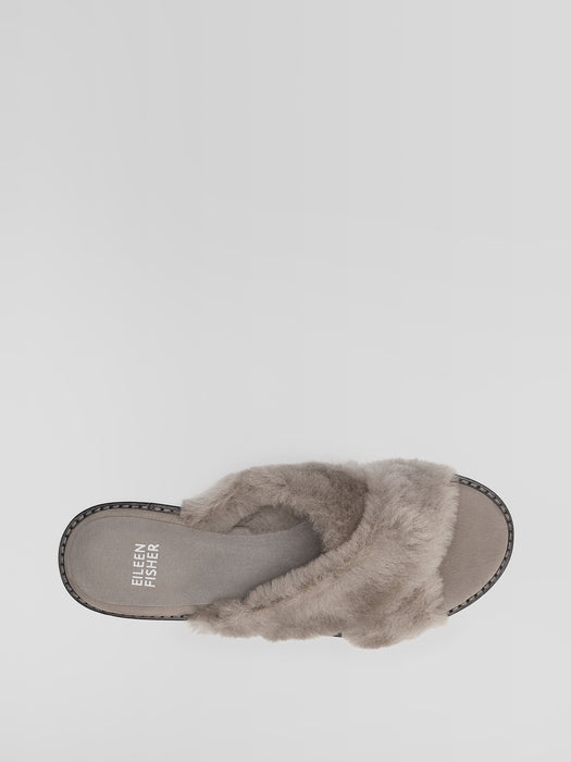 Cross Shearling Slipper